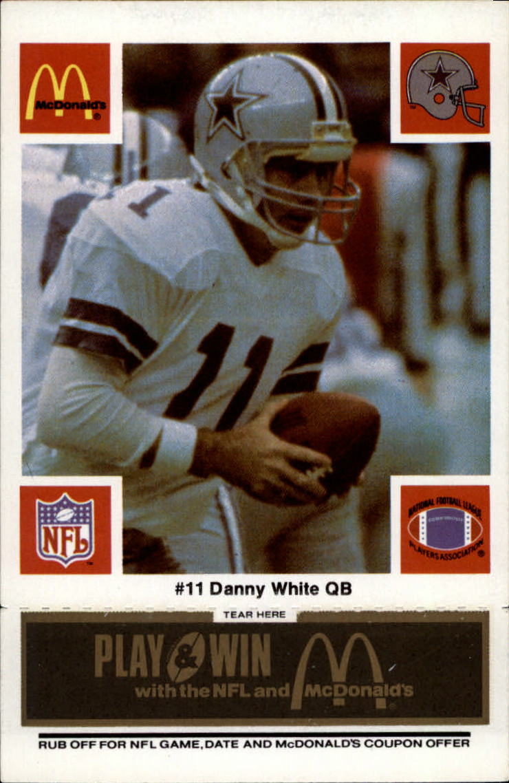 1986 McDonald's Cowboys Black Tab #11 Danny White