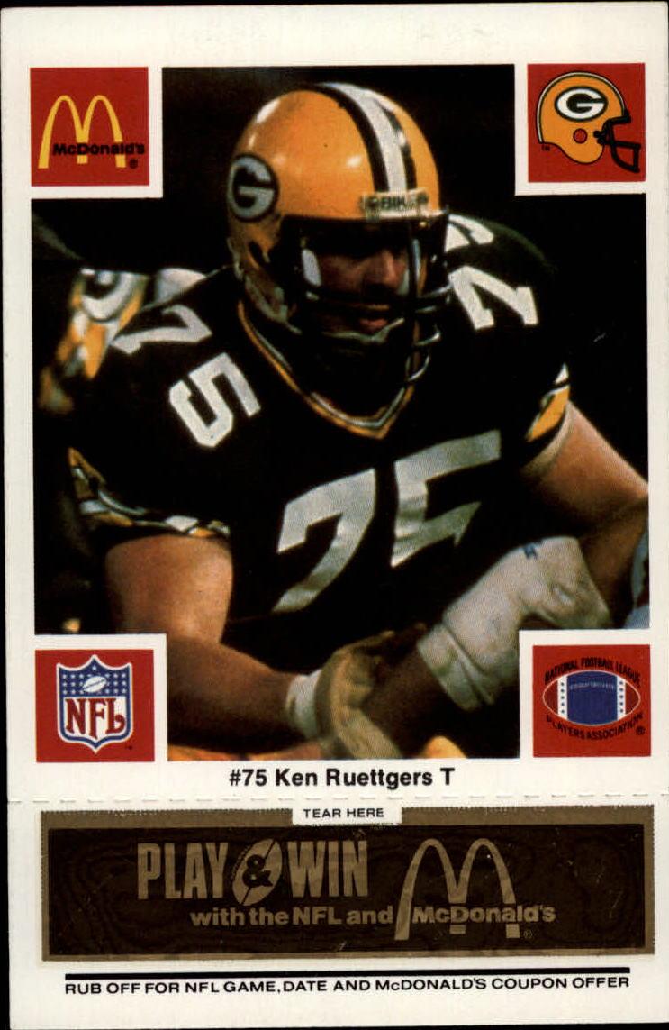 1990 ACTION PACKED FOOTBALL CARD GREEN BAY PACKERS #89 KEN RUETTGERS