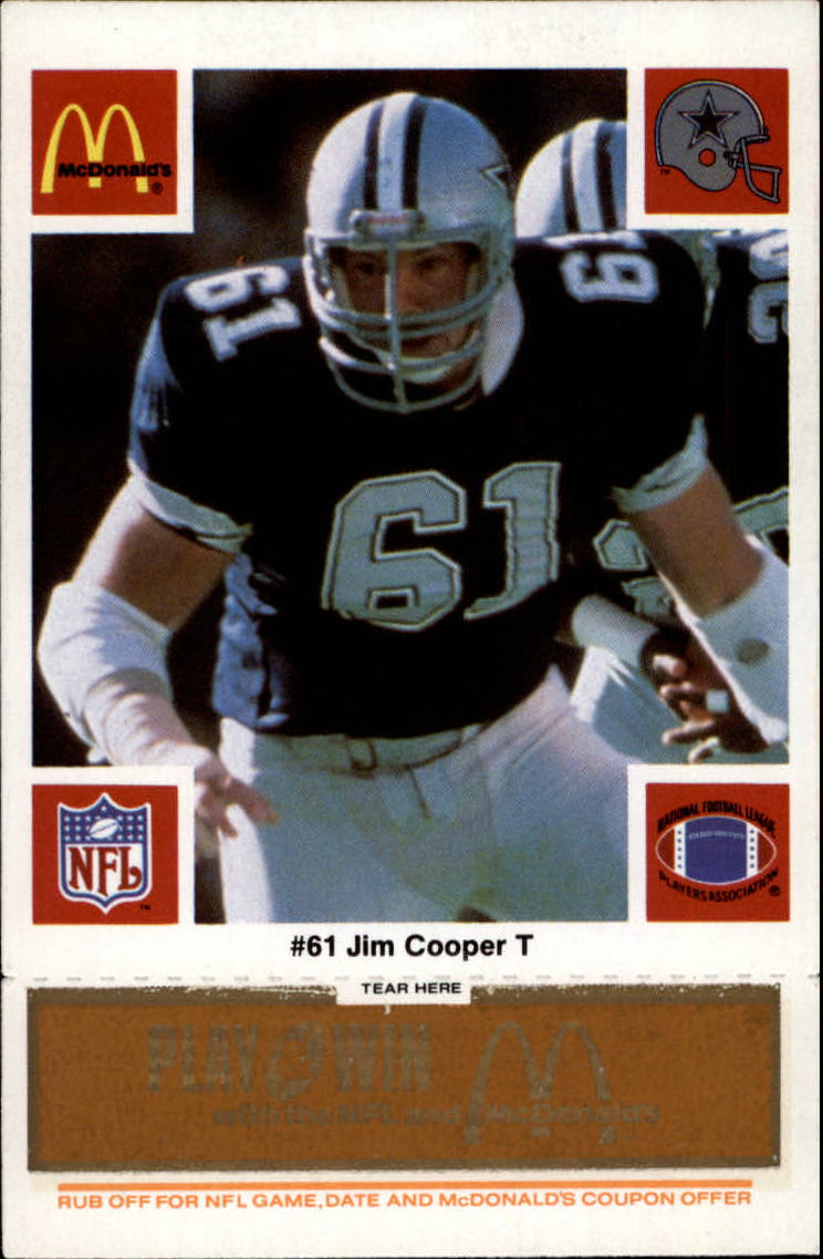 blue - NM/MT 1986 McDonald's Football Dallas Cowboys- complete set 24 cards 