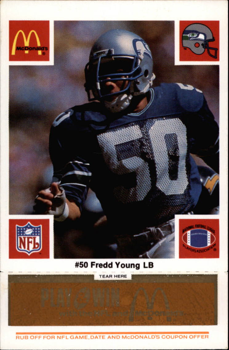 1986 McDonald's Seahawks Gold Tab #50 Fredd Young
