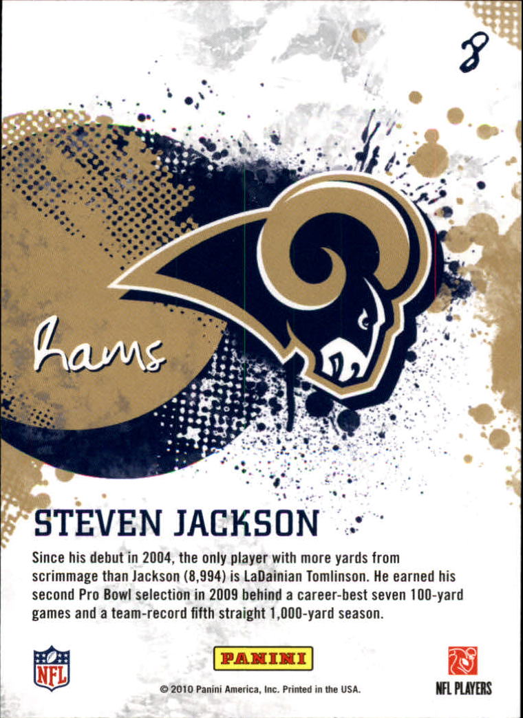 2010 Score Franchise #8 Steven Jackson back image