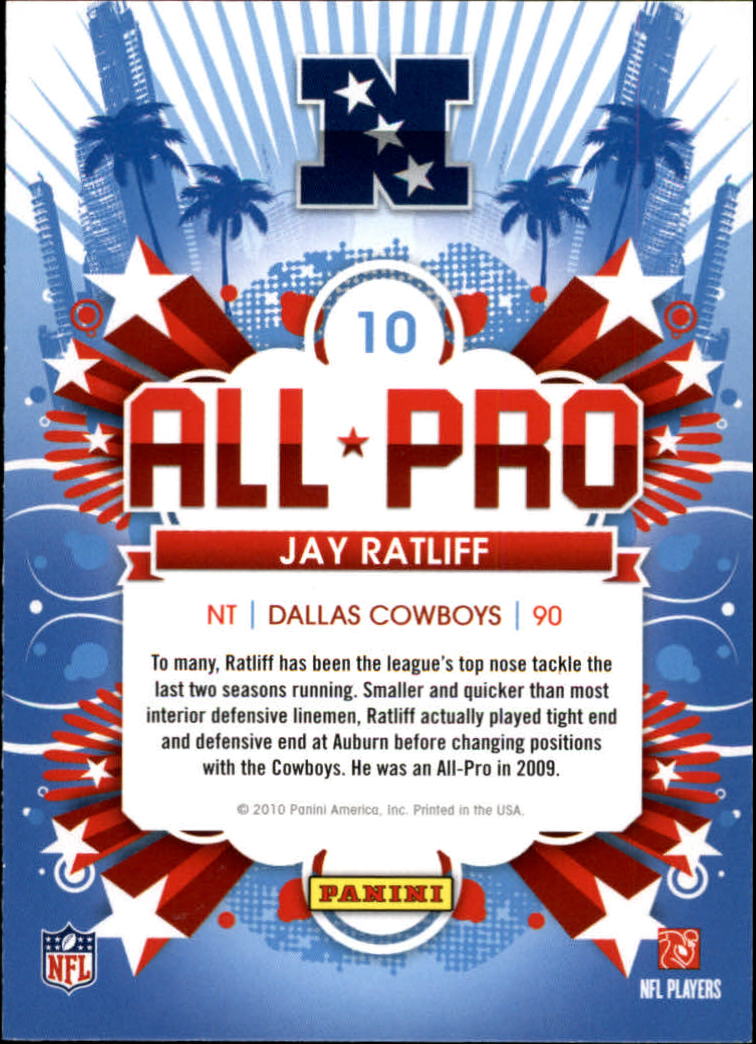 2010 Score All Pro Glossy #10 Jay Ratliff back image