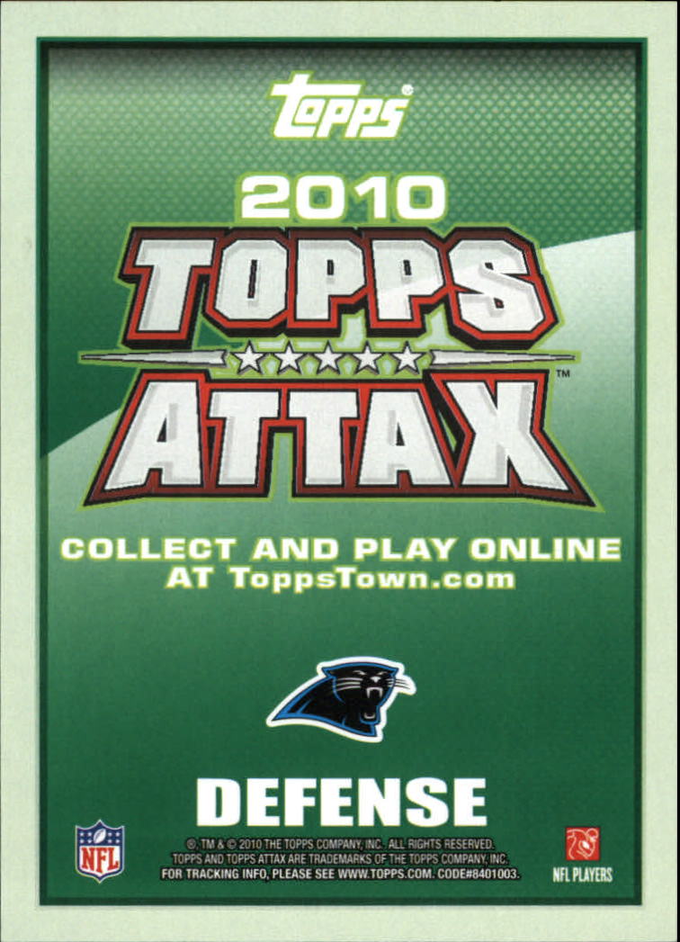 2010 Topps Attax Code Cards #5 Jon Beason back image