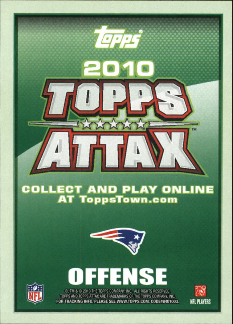 2010 Topps Attax Code Cards #7 Tom Brady back image