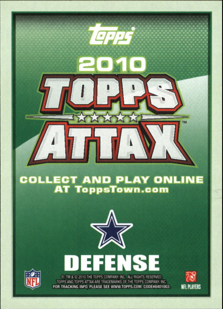 2010 Topps Attax Code Cards #46 DeMarcus Ware back image