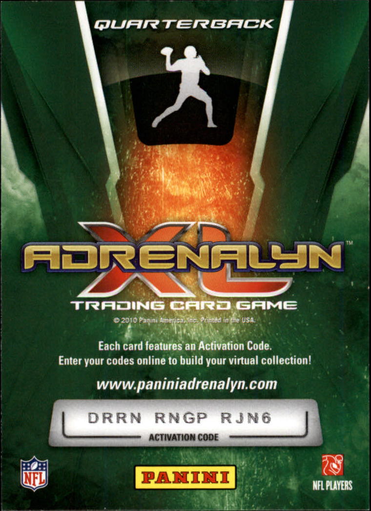 2010 Adrenalyn XL #57 Jimmy Clausen RC back image