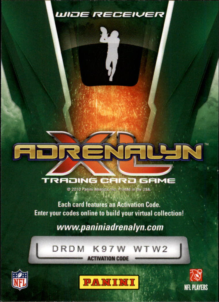 2010 Adrenalyn XL #73 Johnny Knox back image