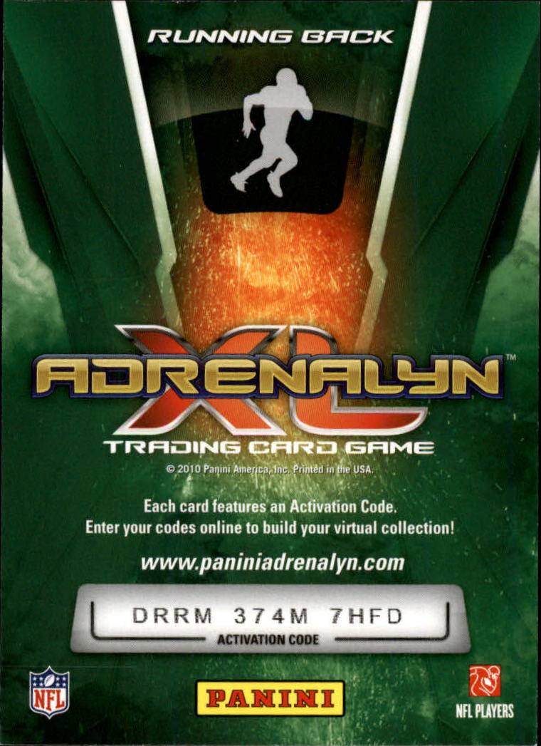 2010 Adrenalyn XL #102 Montario Hardesty RC back image