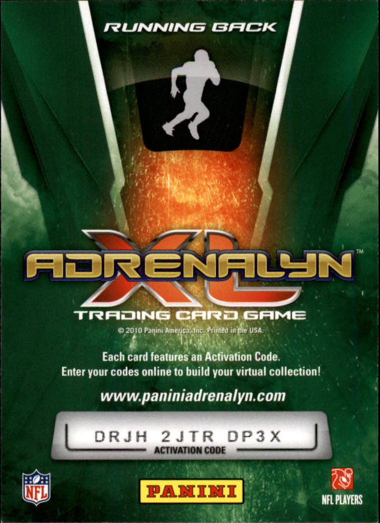 2010 Adrenalyn XL #135 Jahvid Best RC back image