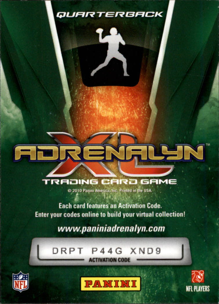2010 Adrenalyn XL #220 Brett Favre back image