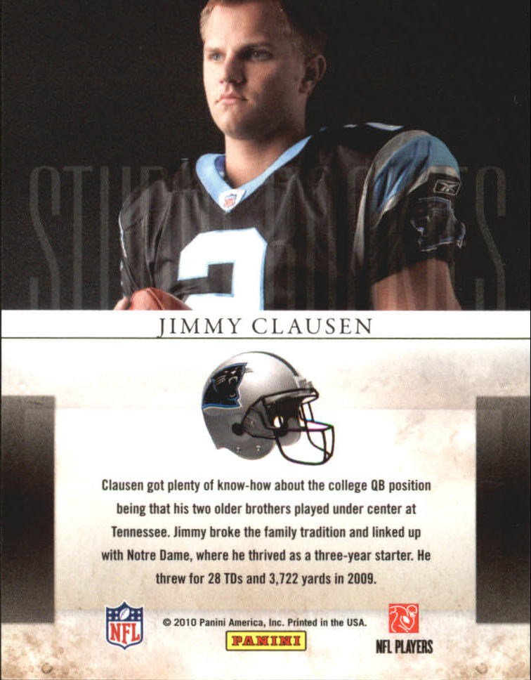 2010 Rookies and Stars Studio Rookies #17 Jimmy Clausen back image