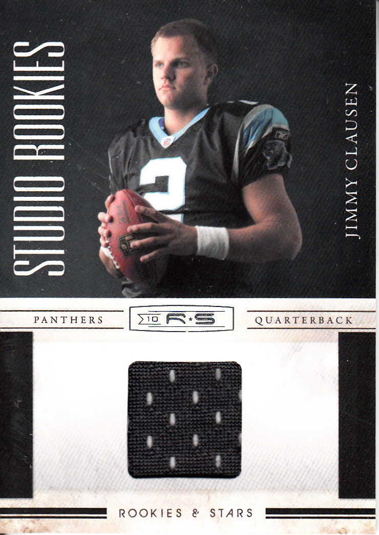 2010 Rookies and Stars Studio Rookies Materials #17 Jimmy Clausen