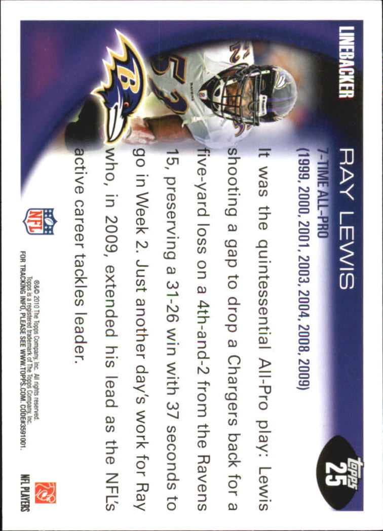 2010 Topps Football "Main Set" Cards #1 to #220 - Picture 49 of 429
