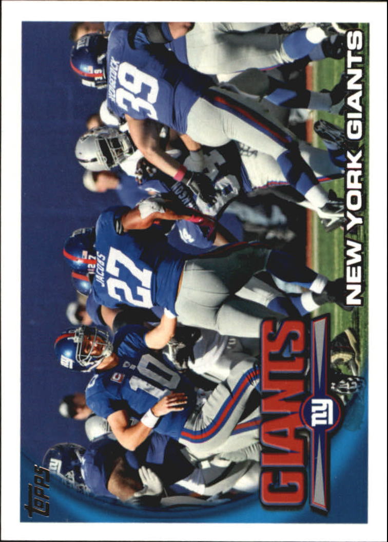 2010 Topps #116 New York Giants Team/Eli Manning/Brandon Jacobs