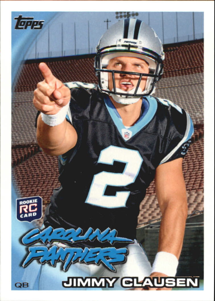 2010 Topps #221A Jimmy Clausen RC/Pointing his finger