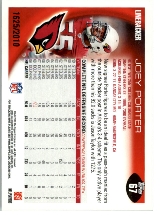 2010 Topps Football "Black - Blue - Gold" Parallel Cards - Picture 45 of 275