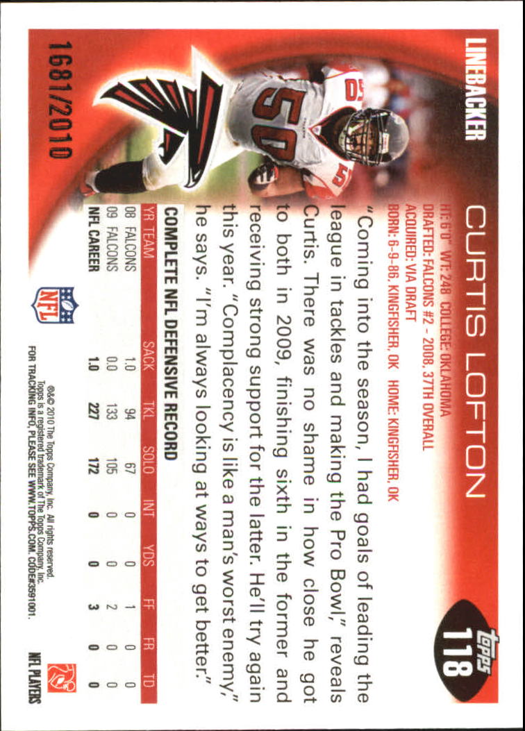 2010 Topps Football "Black - Blue - Gold" Parallel Cards - Picture 63 of 275