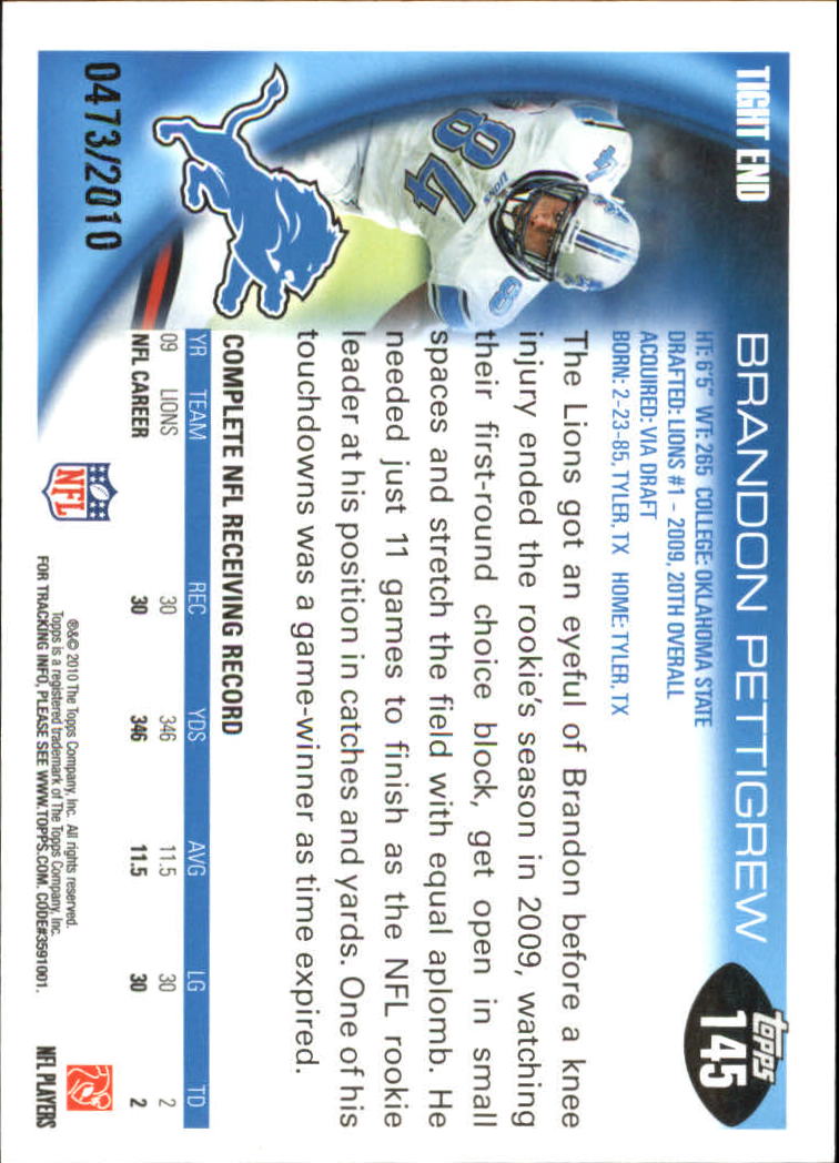 2010 Topps Football "Black - Blue - Gold" Parallel Cards - Picture 83 of 275