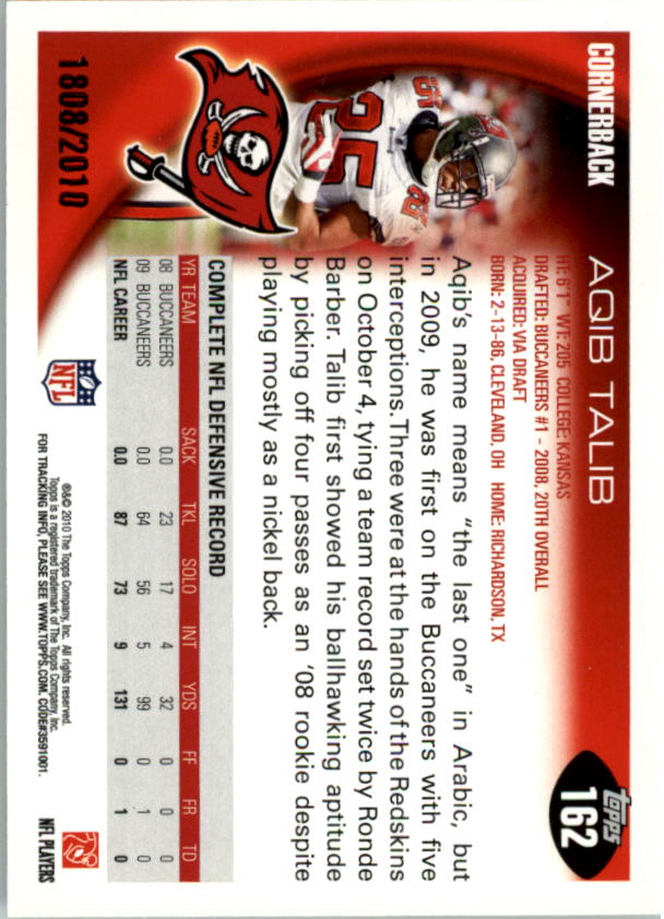 2010 Topps Football "Black - Blue - Gold" Parallel Cards - Picture 91 of 275