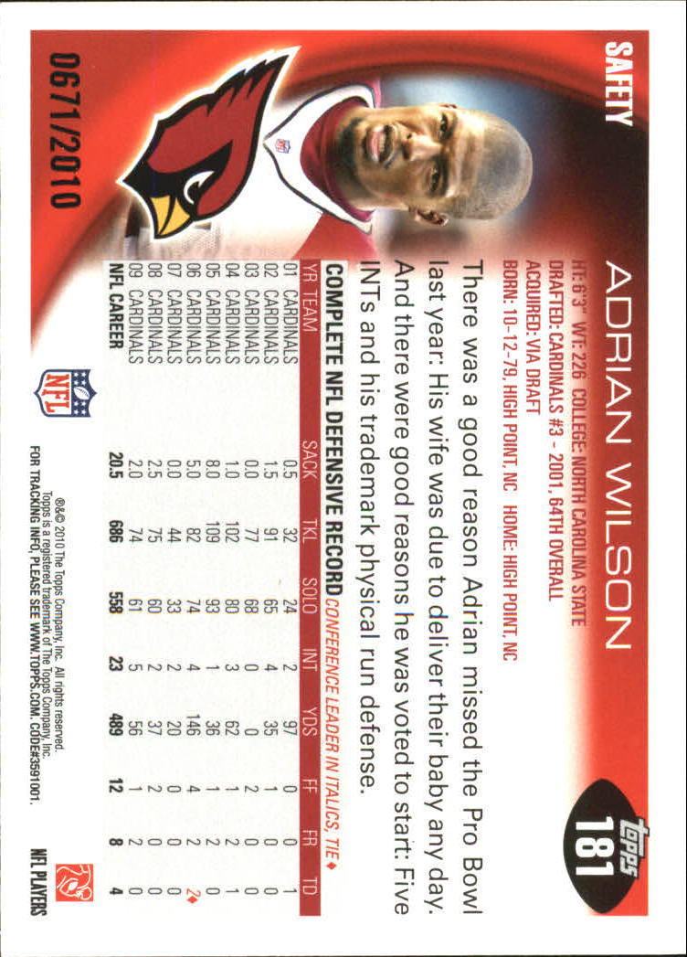 2010 Topps Football "Black - Blue - Gold" Parallel Cards - Picture 105 of 275