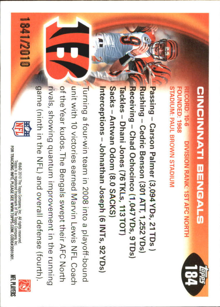 2010 Topps Football "Black - Blue - Gold" Parallel Cards - Picture 109 of 275