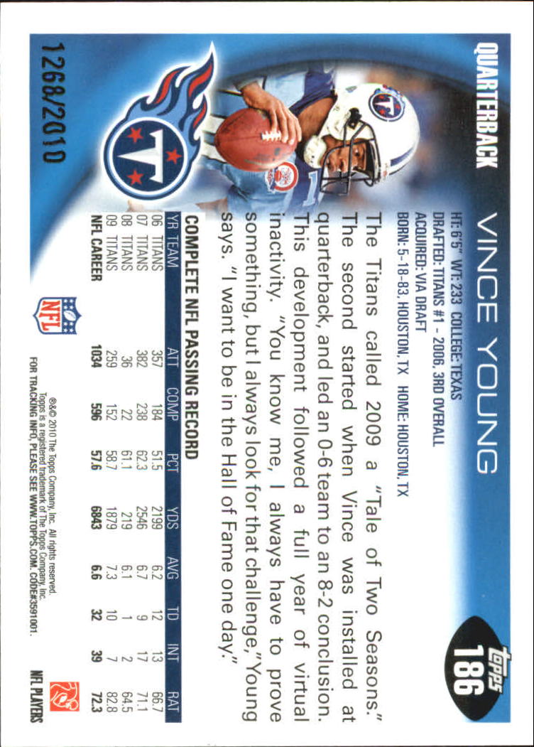 2010 Topps Football "Black - Blue - Gold" Parallel Cards - Picture 111 of 275