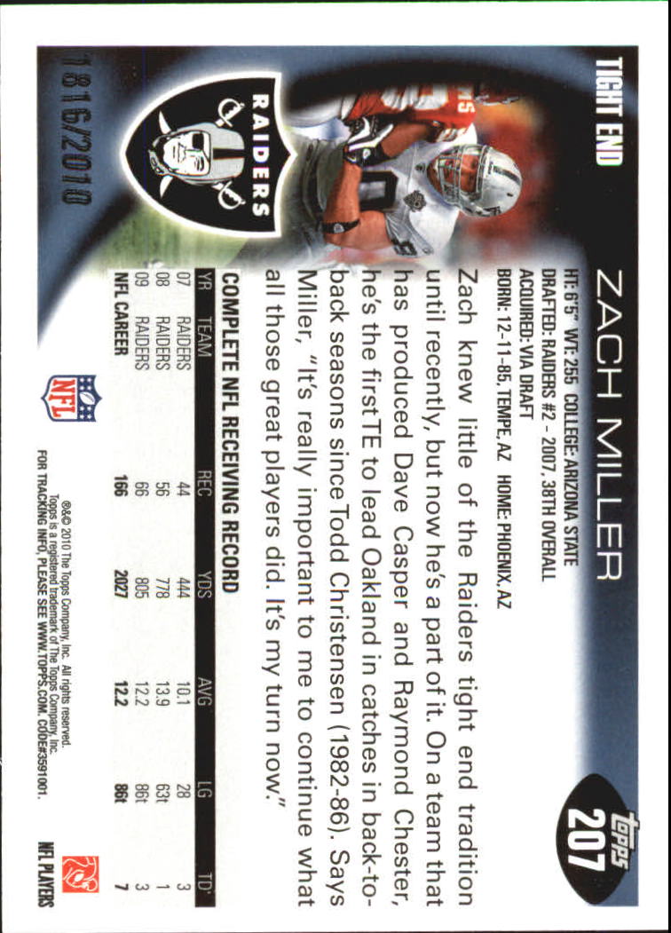 2010 Topps Football "Black - Blue - Gold" Parallel Cards - Picture 119 of 275