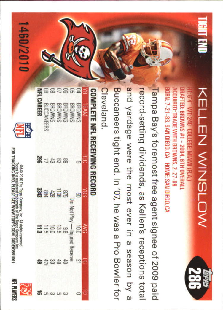 2010 Topps Football "Black - Blue - Gold" Parallel Cards - Picture 179 of 275