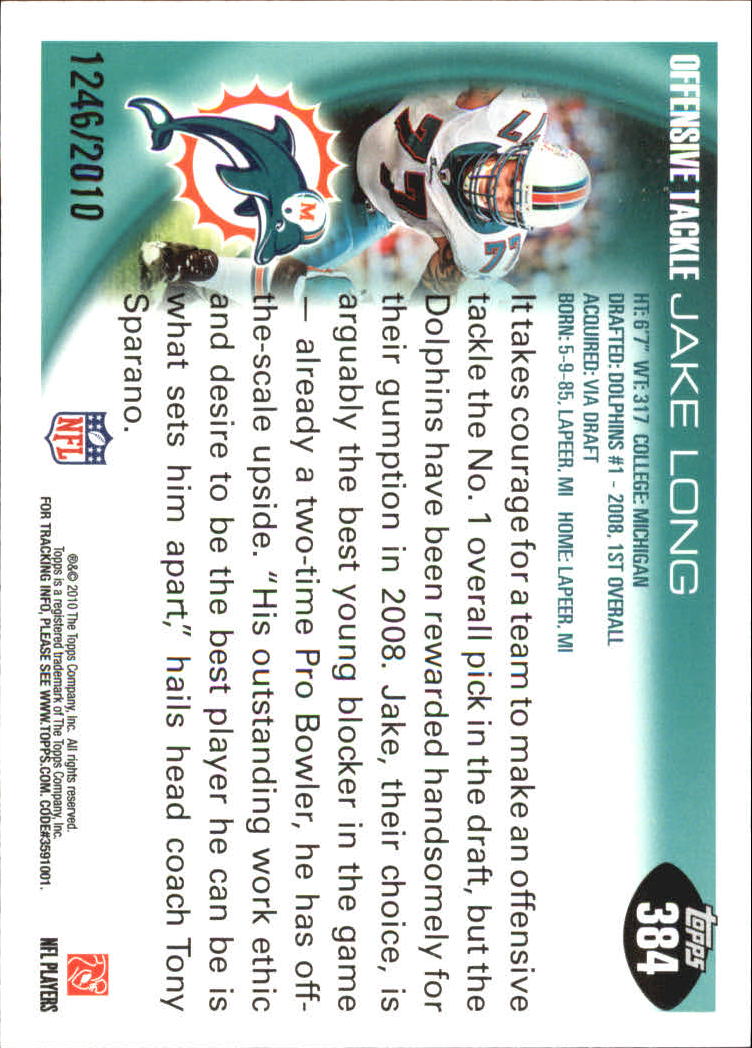 2010 Topps Football "Black - Blue - Gold" Parallel Cards - Picture 253 of 275