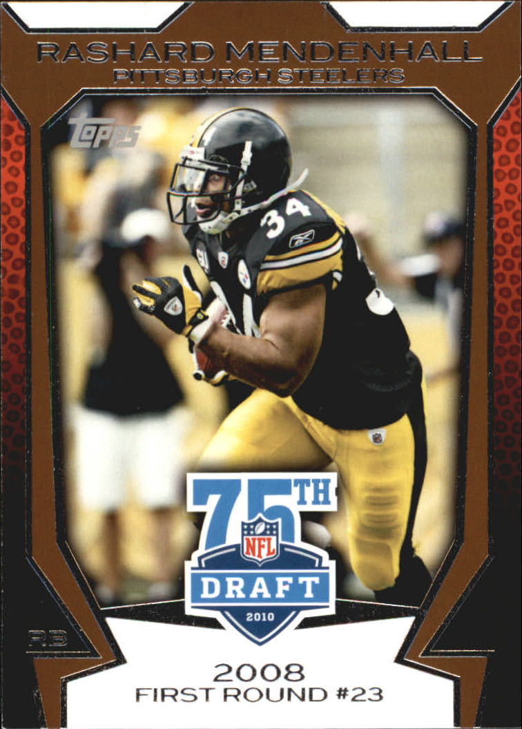 Rashard Mendenhall 2010 Topps #277 - Pittsburgh Steelers at 's Sports  Collectibles Store