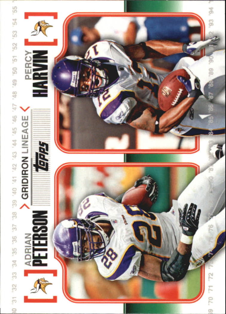 2010 Topps Gridiron Lineage #GLPH Adrian Peterson/Percy Harvin