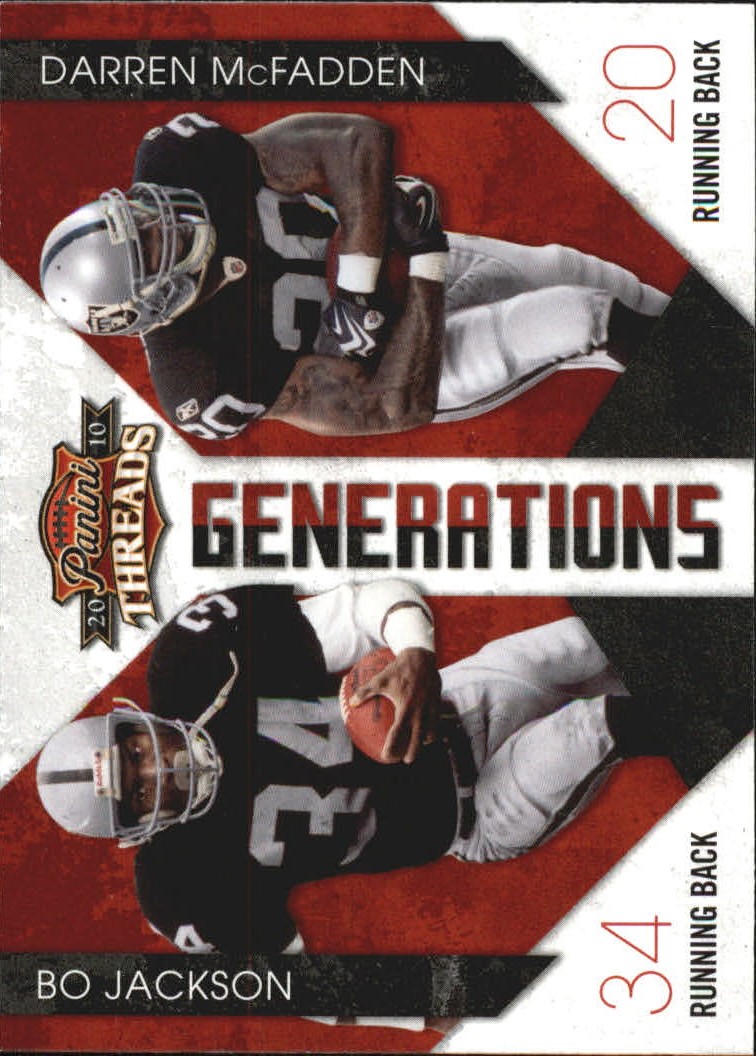 2010 Panini Threads Generations #12 Bo Jackson/Darren McFadden