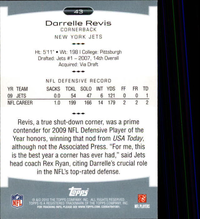 2010 Topps Platinum #43 Darrelle Revis