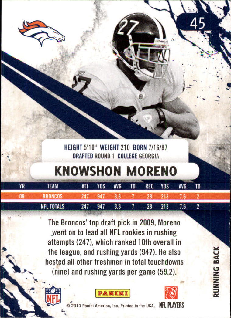 2010 Rookies and Stars Longevity #45 Knowshon Moreno back image