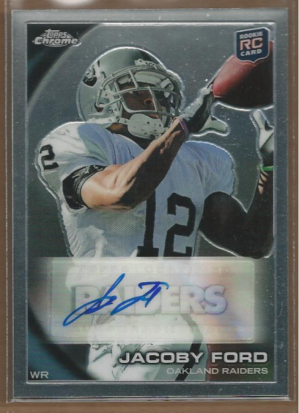 2010 Topps Chrome Rookie Autographs #C148 Jacoby Ford B
