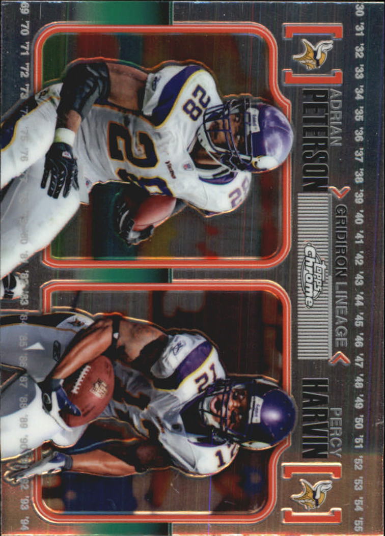 2010 Topps Chrome Gridiron Lineage #CGLPH Adrian Peterson/Percy Harvin