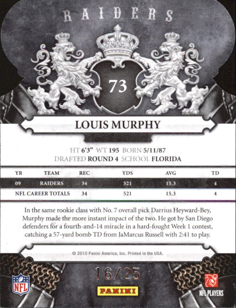 2010 Crown Royale Gold #73 Louis Murphy back image