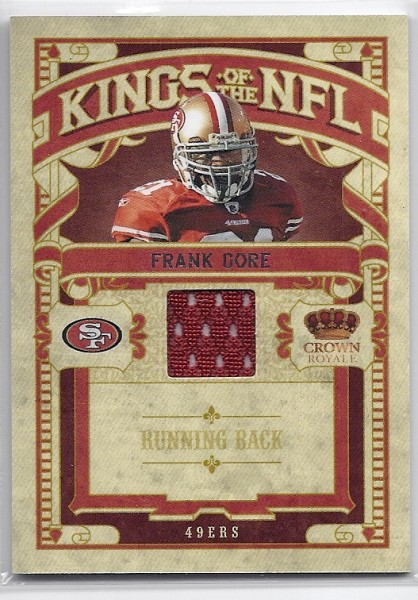 2010 Crown Royale Kings of the NFL Materials #8 Frank Gore/299