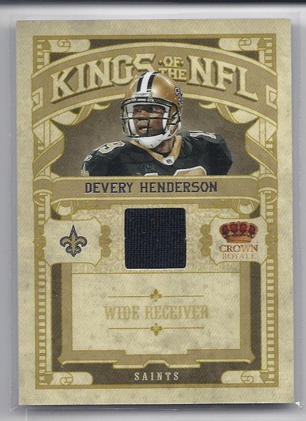 2010 Crown Royale Kings of the NFL Materials #16 Devery Henderson/299