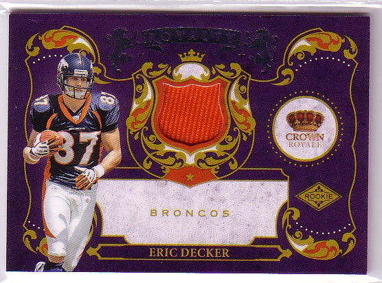 2010 Crown Royale Rookie Royalty Materials #33 Eric Decker