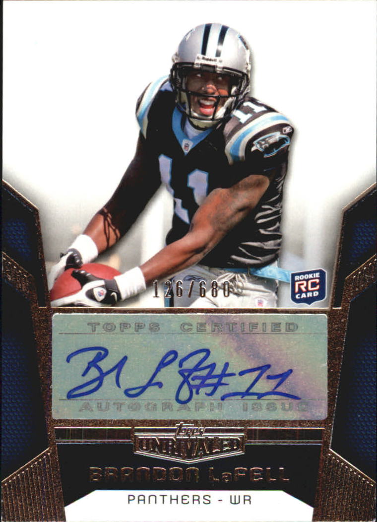 2010 Topps Unrivaled Rookie Autographs #111 Brandon LaFell/680