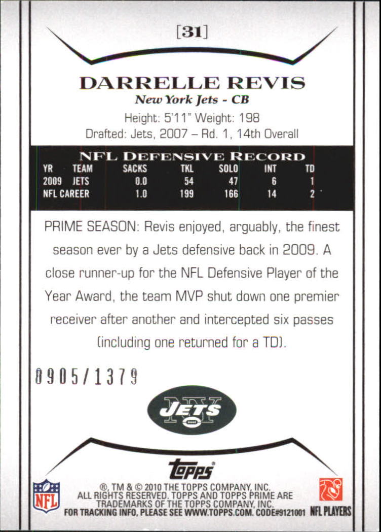 2010 Topps Prime Retail Bronze #31 Darrelle Revis