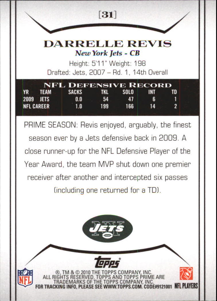 2010 Topps Prime Retail #31 Darrelle Revis