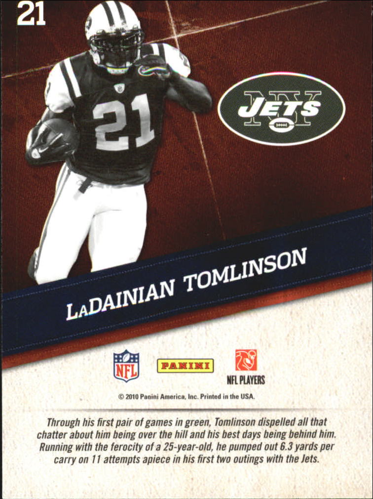 2010 Panini Gridiron Gear NFL Nation #21 LaDainian Tomlinson back image