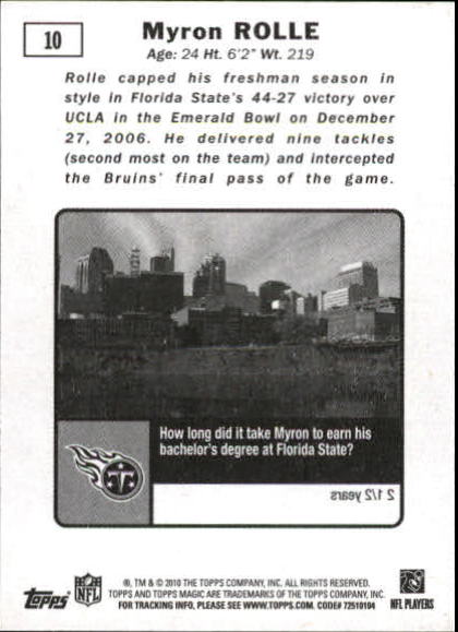 2010 Topps Magic Mini Football Card Pick - Picture 15 of 411