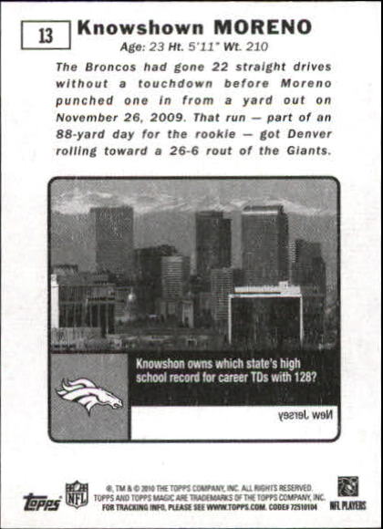 2010 Topps Magic Mini Football Card Pick - Picture 20 of 411