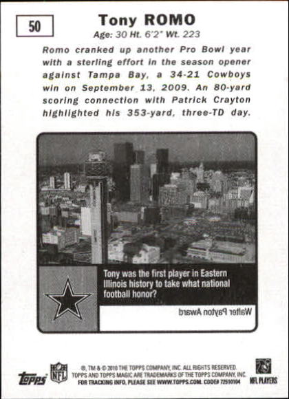 2010 Topps Magic Mini Football Card Pick - Picture 76 of 411