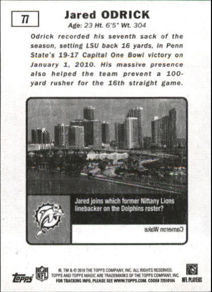 2010 Topps Magic Mini Football Card Pick - Picture 118 of 411