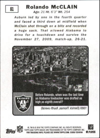 2010 Topps Magic Mini Football Card Pick - Picture 124 of 411