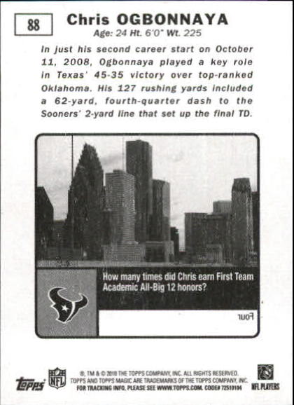 2010 Topps Magic Mini Football Card Pick - Picture 134 of 411